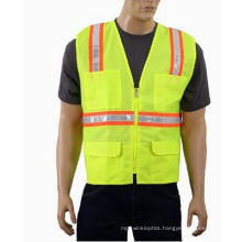 Flu Yellow Trafic Safety Vest with Crystral Tape (DFV1071)